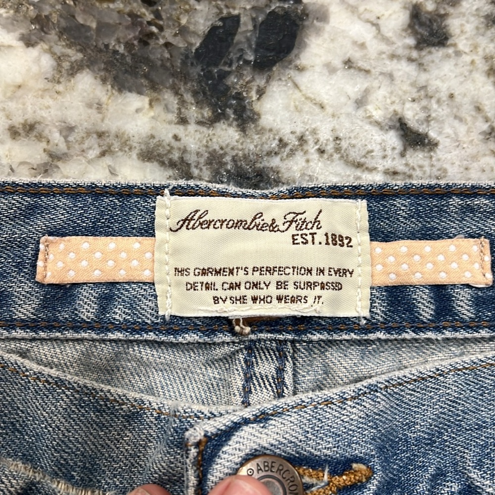 Hard to find low rise Distressed Abercrombie cut off shorts. - Picture 2 of 5